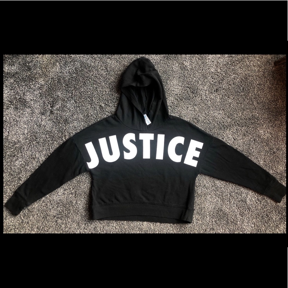 Justice Logo Crop Hoodie